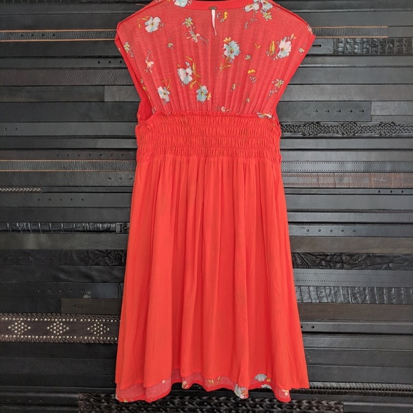 Free People orange sleeveless summer dress - Picture 4 of 5